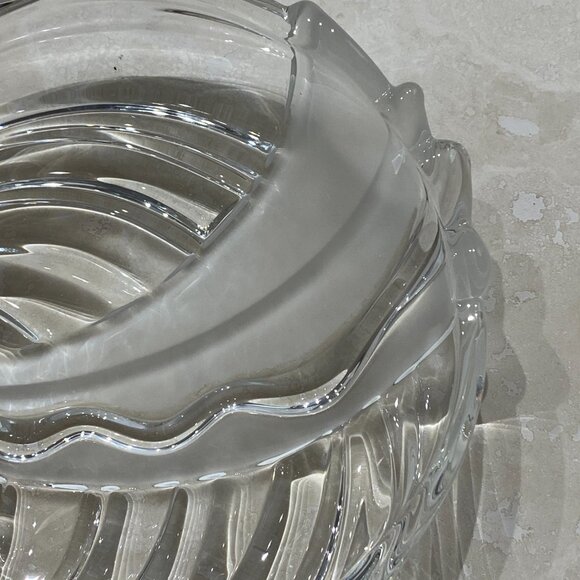 Vintage Walther Glass Shell Dessert Serving Plate Set, Mikasa Nautica Frost - Picture 9 of 12